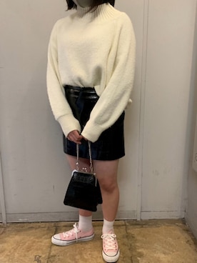 「H&M（エイチ・アンド・エム）のアイテム（スカート）」を使った、Kotonoさん（レディース・150cm）の冬コーディネート