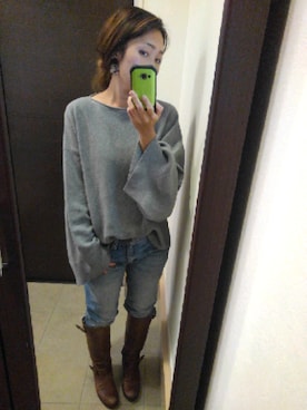 「Jのアイテム」を使った、ハルカイさん（レディース・157cm）の秋コーディネート