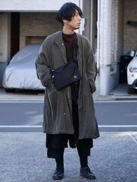 「オーバーコート」｜「アイテム（モッズコート）」を使った、syo16さん（メンズ・167cm）の冬コーディネート
