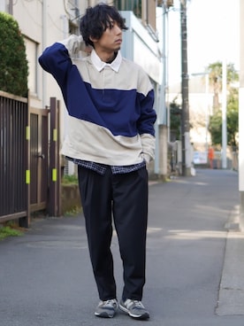 「ラガーシャツ」｜syo16さん（メンズ・167cm）の冬コーディネート