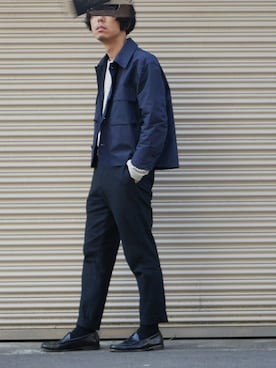 「オフホワイト」｜「アイテム（ミリタリージャケット）」を使った、syo16さん（メンズ・167cm）の春コーディネート
