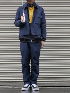 「MONKEY TIME（モンキータイム）のアイテム（ナイロンジャケット）」を使った、syo16さん（メンズ・167cm）の春コーディネート