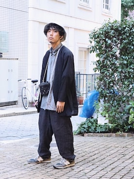 「TrAnsference - T/f （トランスファレンス）のアイテム（帽子）」を使った、syo16さん（メンズ・167cm）の夏コーディネート