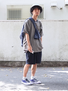 「TrAnsference - T/f （トランスファレンス）のアイテム（シューズ）」を使った、syo16さん（メンズ・167cm）の夏コーディネート