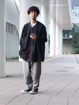 「TrAnsference - T/f （トランスファレンス）のアイテム（シューズ）」を使った、syo16さん（メンズ・167cm）の秋コーディネート