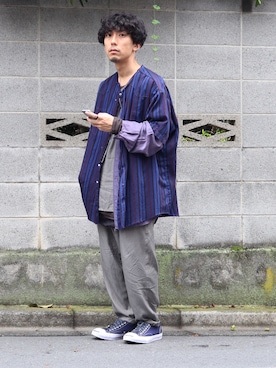 「TrAnsference - T/f （トランスファレンス）のアイテム（シューズ）」を使った、syo16さん（メンズ・167cm）の秋コーディネート