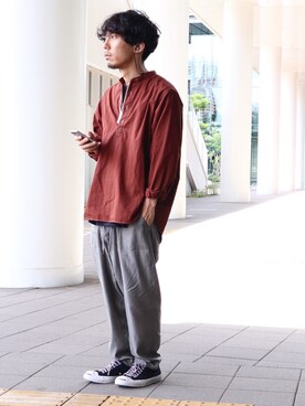「TrAnsference - T/f （トランスファレンス）のアイテム（シューズ）」を使った、syo16さん（メンズ・167cm）の秋コーディネート
