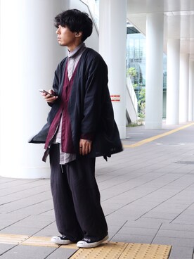 「TrAnsference - T/f （トランスファレンス）のアイテム（シューズ）」を使った、syo16さん（メンズ・167cm）の秋コーディネート