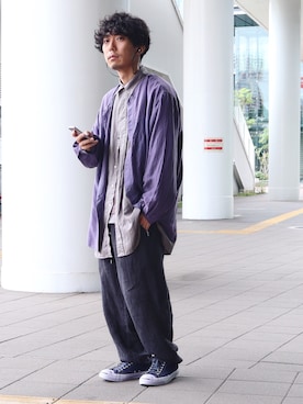 「TrAnsference - T/f （トランスファレンス）のアイテム（シューズ）」を使った、syo16さん（メンズ・167cm）の秋コーディネート