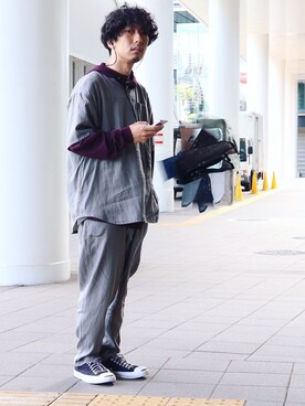 「TrAnsference - T/f （トランスファレンス）のアイテム（シューズ）」を使った、syo16さん（メンズ・167cm）の秋コーディネート