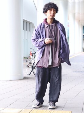 「TrAnsference - T/f （トランスファレンス）のアイテム（シューズ）」を使った、syo16さん（メンズ・167cm）の秋コーディネート