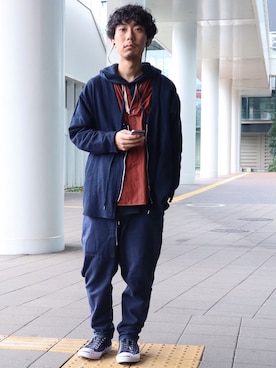 「TrAnsference - T/f （トランスファレンス）のアイテム（シューズ）」を使った、syo16さん（メンズ・167cm）の秋コーディネート