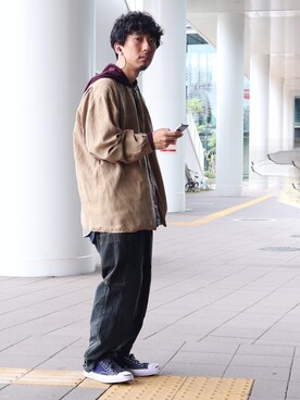 「TrAnsference - T/f （トランスファレンス）のアイテム（シューズ）」を使った、syo16さん（メンズ・167cm）の秋コーディネート