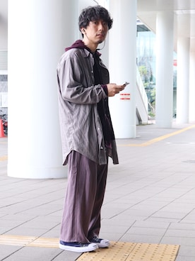 「TrAnsference - T/f （トランスファレンス）のアイテム（シューズ）」を使った、syo16さん（メンズ・167cm）の秋コーディネート