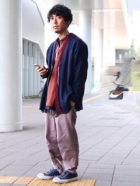 「TrAnsference - T/f （トランスファレンス）のアイテム（シューズ）」を使った、syo16さん（メンズ・167cm）の秋コーディネート