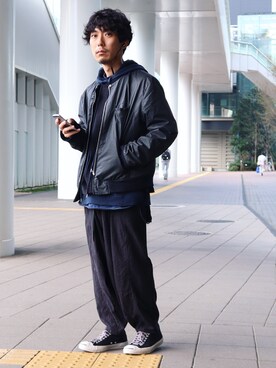 「TrAnsference - T/f （トランスファレンス）のアイテム（シューズ）」を使った、syo16さん（メンズ・167cm）の秋コーディネート