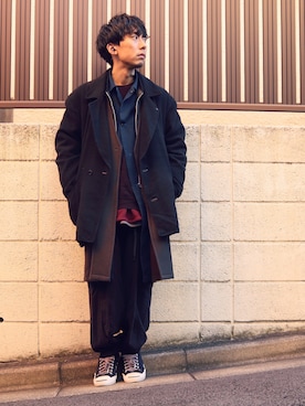 「TrAnsference - T/f （トランスファレンス）のアイテム（MA-1）」を使った、syo16さん（メンズ・167cm）の冬コーディネート