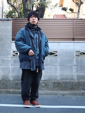 「TrAnsference - T/f （トランスファレンス）のアイテム（ジャケット/アウター）」を使った、syo16さん（メンズ・167cm）の冬コーディネート