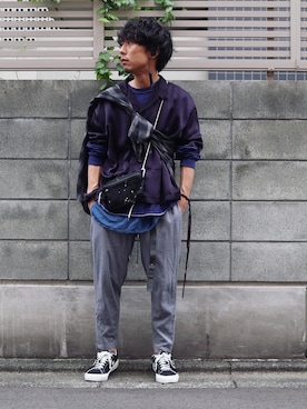 「TrAnsference - T/f （トランスファレンス）のアイテム（トップス）」を使った、syo16さん（メンズ・167cm）の夏コーディネート