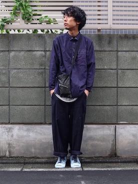 「TrAnsference - T/f （トランスファレンス）のアイテム（トップス）」を使った、syo16さん（メンズ・167cm）の秋コーディネート