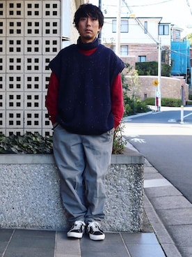 「TrAnsference - T/f （トランスファレンス）のアイテム（ジャケット/アウター）」を使った、syo16さん（メンズ・167cm）の冬コーディネート