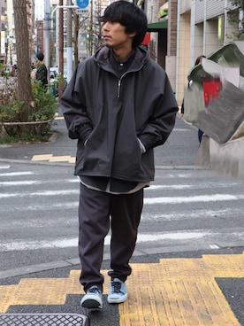 「TrAnsference - T/f （トランスファレンス）のアイテム（シューズ）」を使った、syo16さん（メンズ・167cm）の冬コーディネート
