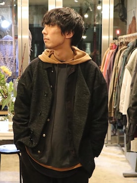 「TrAnsference - T/f （トランスファレンス）のアイテム（トップス）」を使った、syo16さん（メンズ・167cm）の春コーディネート