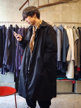 「TrAnsference - T/f （トランスファレンス）のアイテム（トレンチコート）」を使った、syo16さん（メンズ・167cm）の春コーディネート