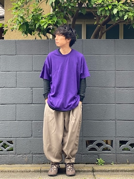 「TrAnsference - T/f （トランスファレンス）のアイテム（トップス）」を使った、syo16さん（メンズ・167cm）の夏コーディネート