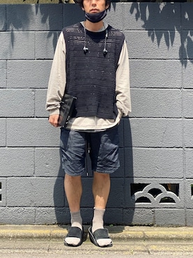 「TrAnsference - T/f （トランスファレンス）のアイテム」を使った、syo16さん（メンズ・167cm）の夏コーディネート