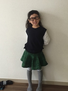 「toridory（トリドリー）のアイテム」を使った、Hannaさん（キッズ・110cm）の冬コーディネート