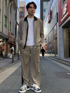 「春めきシューズ」｜「アイテム（ジャケット/アウター）」を使った、Guaさん（メンズ・177cm）の春コーディネート