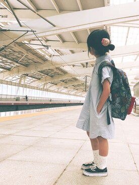 「Herschel Supply（ハーシェルサプライ）のアイテム」を使った、Peggyさん（キッズ・100cm）の夏コーディネート