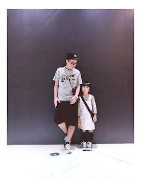 「アイテム（スカート）」を使った、Peggyさん（キッズ・100cm）の秋コーディネート