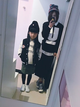 「Dickies（ディッキーズ）のアイテム（ジャケット/アウター）」を使った、Peggyさん（キッズ・100cm）の冬コーディネート