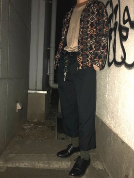 「HARE」｜「アイテム（ナイロンジャケット）」を使った、サイトゥさん（メンズ・173cm）の春コーディネート