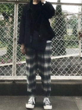 「ポシェット」｜「アイテム（ブルゾン）」を使った、ｾﾘｻﾞﾜさん（メンズ・161cm）の春コーディネート