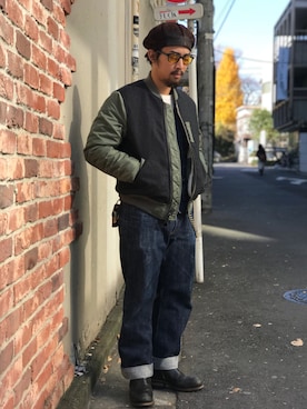 Schott 【MA-1GRIZZLY】リバーシブルMA-1を使った人気ファッション