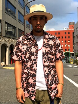 「schott（ショット）のSchott/ショット/ARMY FATIGUE PANTS/アーミー ファティーグ パンツ（その他パンツ）」を使った、HAYATOさん（メンズ・170cm）の夏コーディネート