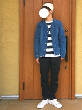 「SEVENDAYS=SUNDAY（セブンデイズサンデイ）のアイテム（ニットキャップ/ビーニー）」を使った、KANさん（メンズ・172cm）の春コーディネート