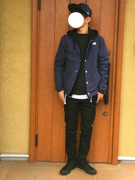 「NEW BALANCE（ニューバランス）のアイテム（ナイロンジャケット）」を使った、KANさん（メンズ・172cm）の春コーディネート