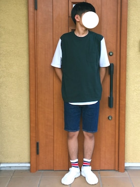 「SEVENDAYS=SUNDAY（セブンデイズサンデイ）のアイテム（レッグウェア）」を使った、KANさん（メンズ・172cm）の夏コーディネート