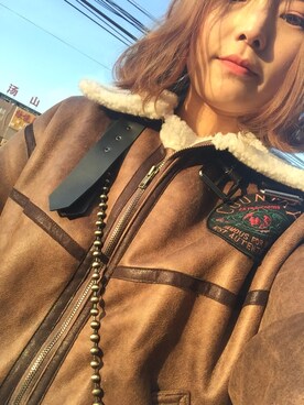 「STYLENANDA（スタイルナンダ）のアイテム（ライダースジャケット）」を使った、米雅欢儿是个吃货さん（レディース・168cm）の春コーディネート
