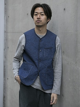 WORK NOT WORK URBAN RESEARCHのベストを使った人気ファッション