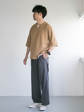 「URBAN RESEARCH（アーバンリサーチ）のアイテム（その他トップス）」を使った、nagayaさん（メンズ・175cm）の夏コーディネート