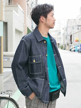 「URBAN RESEARCH（アーバンリサーチ）のアイテム（カバーオール）」を使った、nagayaさん（メンズ・175cm）の夏コーディネート