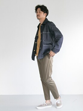 「URBAN RESEARCH（アーバンリサーチ）のアイテム（カバーオール）」を使った、nagayaさん（メンズ・175cm）の秋コーディネート