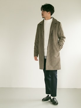 「ギンガムチェックシャツ」｜nagayaさん（メンズ・175cm）の秋コーディネート