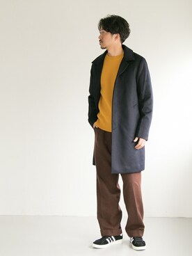 「Vincent et Mireille（バンソンエミレイユ）のアイテム」を使った、nagayaさん（メンズ・175cm）の秋コーディネート