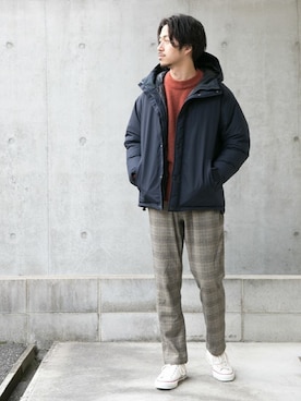 「URBAN RESEARCH（アーバンリサーチ）のアイテム（ダウンジャケット/コート）」を使った、nagayaさん（メンズ・175cm）の冬コーディネート